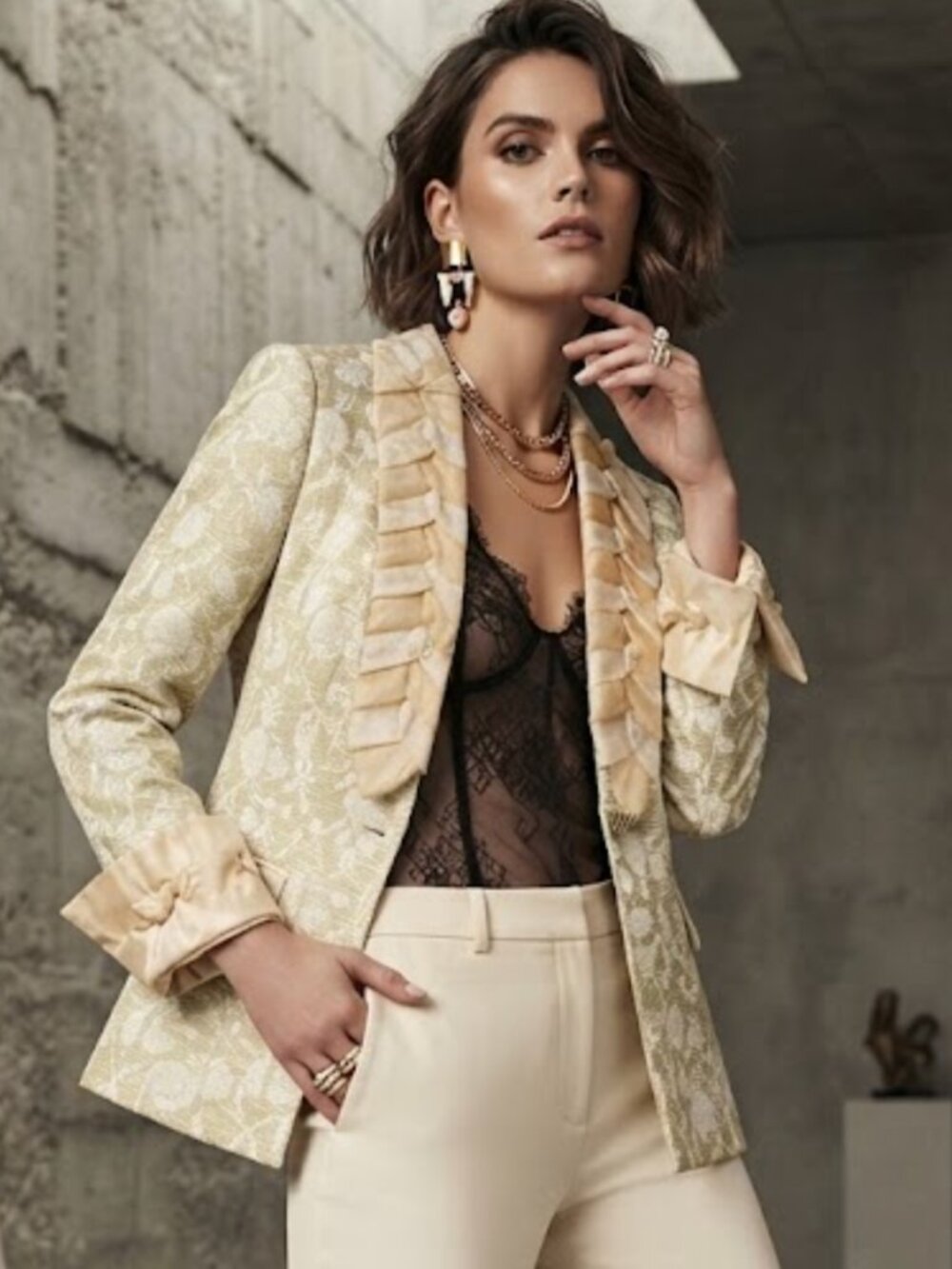 Rare Moshita Couture Statement Jacket Y2K Retro Glam Collector-Worthy Piece 14